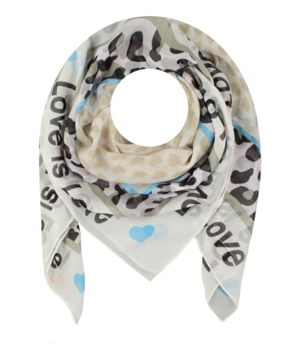 Majea - Dreieckstuch Damen-Halstuch Schal Scarf Stola Quadratischer Schal Damen (880070) (beige 16)