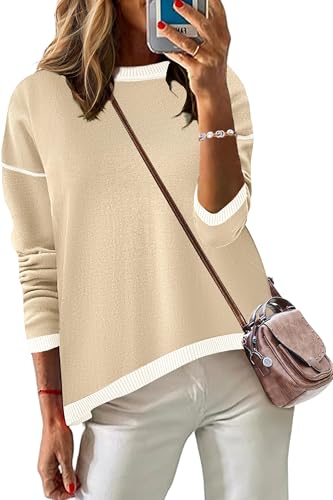 Image of Zeagoo Sweaters for Women Fall Outfits Trendy 2025 Long Sleeve Shirts Bussiness Casual Knit Pullover Sweater Tops