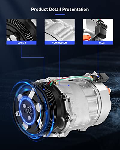 Eccpp A/C Compressor 1999 2000 2001 Fit For Vw For Beetle For Jetta For Golf 1.8L 1.9L 2.0L Co 1206Jc #TOP3