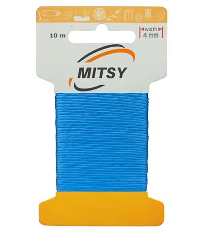 MITSY paracord bred 4 mm 10 meter blå överlevnad fallskärm lina utomhusutrustning camping