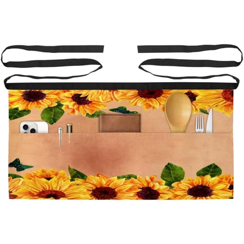 Lot de 3 tabliers courts de chef demi-tablier pour restaurant et bistrot