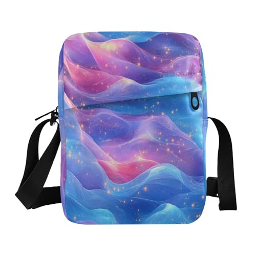 messenger bag crossbody over the shoulder bags for men Women's Purses Adjustable Strap for School School- Chic Pink Royal Blue Rainbow