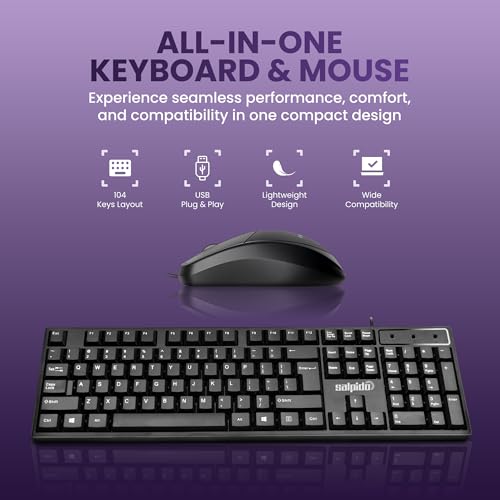 Image of G-102 Wired Keyboard and Mouse Combo with Mute Button Design, 1000 DPI Optical Sensor Mouse | Suitable for Office Use |1 Year Warranty