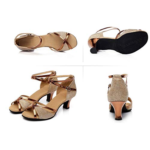 Sapatos femininos dança baile salsa latina dança de salão quadrado feminino salto médio feminino san