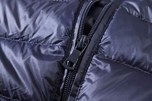 Camii Mia Kids Big Boys Puffer Vest Packable Lightweight Winter Coat Sleeveless Jacket Water Resistant Down Vest (Medium, Navy) #TOP3