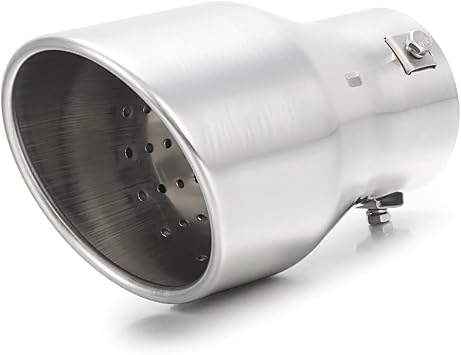 LCGP Adjustable 2.5"-3" Inlet Exhaust Tip 2.5"-3" x 4.5" x 7" Bolt-On Chrome Plated Stainless Steel Professional Exhaust Tip Fit 2.5/2.75/3Outer Diameter Tailpipe