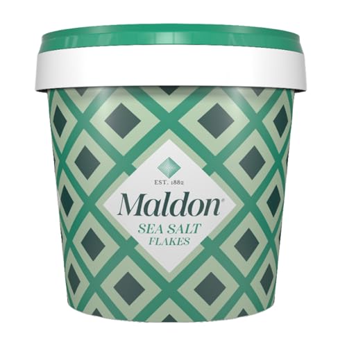 Maldon - Sea Salt Flakes, Unique Pyramid Shaped Salt Flakes, Perfect for a Wide Range of Dishes, Hand-Harvested for Four Generations, 570g Tub-image