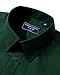 Alimens & Gentle Mens Dark Green Dress Shirt Regular Fit Stretch Stain Shield Long Sleeve Prom Wedding Button Down Shirts,Dark Green,Medium