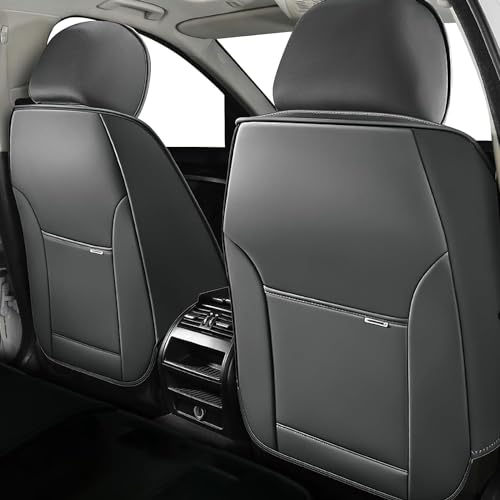 Image of Full Set Seat Covers for Volkswagen Golf SportWagen 2015-2019, Gray-White