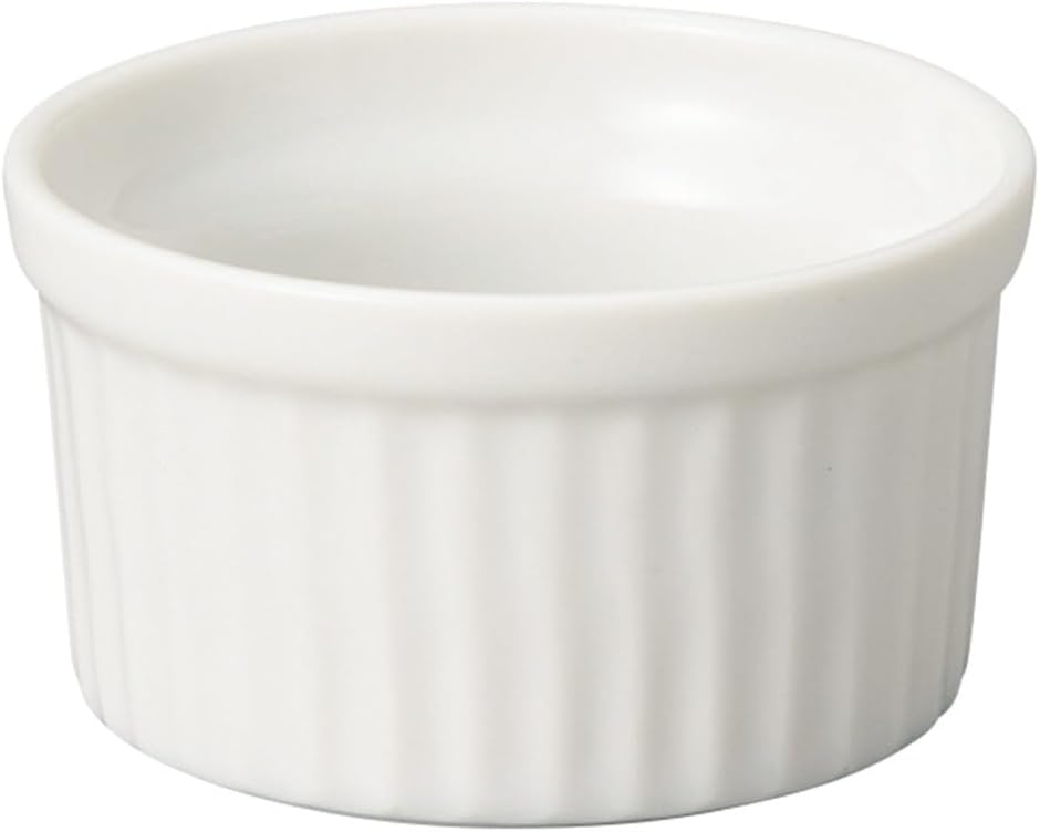 Ale-net Souffle Cup, White, 2.4 fl oz (70 cc), Set of 10, Cocotte, Souffle
