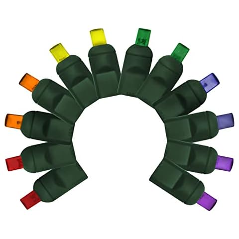 EZLS 5mm LED Christmas Lights 50 Wide Angle Lens Pride Rainbow Cover