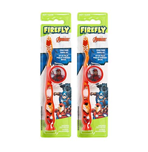 2 Pack, 4ct, Firefly Manual Toothbrush (Iron Man)