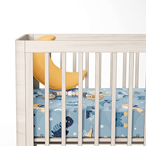 Natemia Organic Cotton Percale Fitted Crib Sheets - 28 X 52 For Standard Crib And Toddler Mattresses - Made In Portugal #TOP4