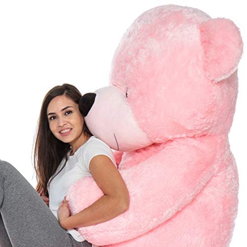 Image of 6 Feet Pink Giant Teddy Bear Soft, Plush, and Cuddly Stuffed Animal for Kids, Birthdays, Anniversaries, Valentine's Day, and Special Occasions Large Huggable (Pink /72 inch)
