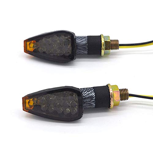Evomosa Mini Stalk Arrow Light Motorcycle Turn Signals Lights 10Mm Universal Motorbike Led Indicator Blinker Amber Lamp(2 Pcs) #TOP1