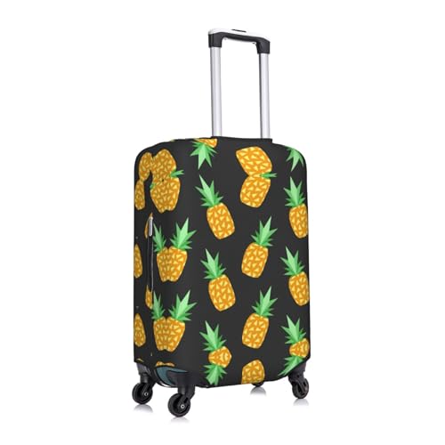 Yellow Pineapple Print Luggage Suitcase Cover Protector Luggage Washable Covers With Concealed Zipper3
