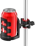 Adjustable Mic Stand Drink Holder with 360° Rotate Microphone Stand Cup Holder - Universal Water Bottle Holder Clamp On Cup Holder for Mic Stand, Music or Drum Stands to Holds Cups, 1 Pack