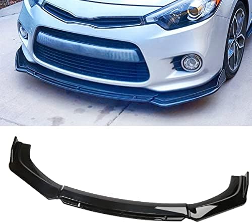 Arkdeffon Universal Front Bumper Lip 4Pcs Chin Spoiler Splitter Body Kit Fit for Most Cars (Glossy Black)