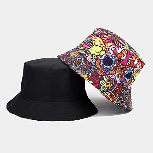 Image of Quanhaigou Bucket Hats Unisex Summer Travel Beach Fisherman Cap for Men Women Teens (Colourful)