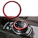 Xotic Tech 1pcs JDM Red Aluminum Center Console Multimedia iDrive Controller Knob Decoration Ring Cover for BMW 1 2 3 4 5 6 7 Series X3 X4 X5 X6 2011-up
