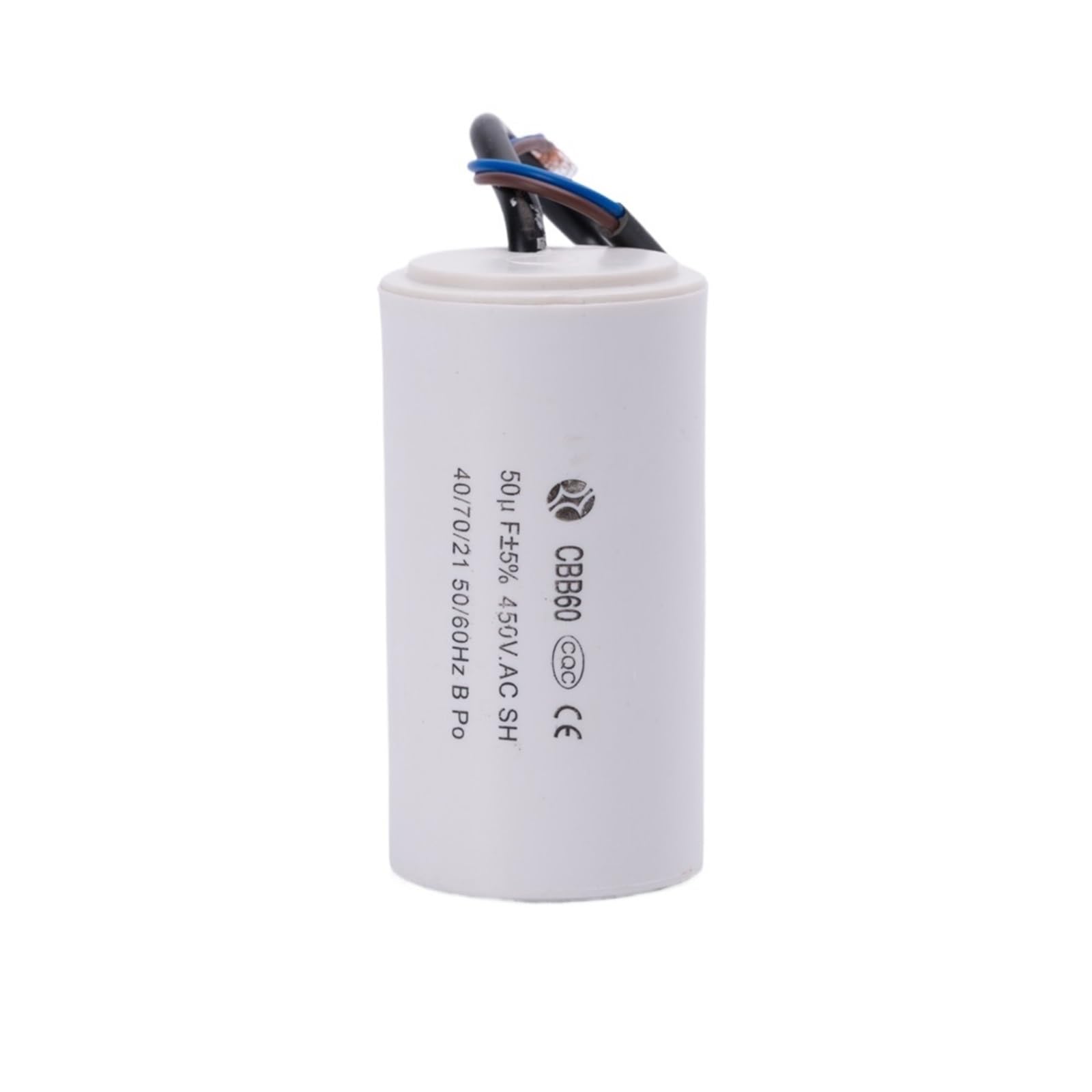 Condensador de funcionamiento de dos cables CBB60 450VAC 50uF, condensador de arranque de motor for máquina eléctrica