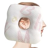 Generisch Cojín para piercing de oreja, almohada de apoyo para el sueño, 28 x 28 x 7 cm, con orificio para la oreja, para siestas, viajes, hogar, cama, avión, coche, lugar de trabajo