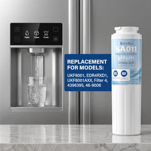 Image of UKF8001 Water Filter Replacement for EDR4RXD1, 4396395, Filter 4