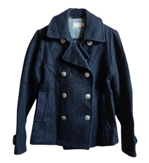 Women's Fashion jacket Double-Breasted Coat Woolen Blazer Navy Blue BUST 36 INCHES-picture-58