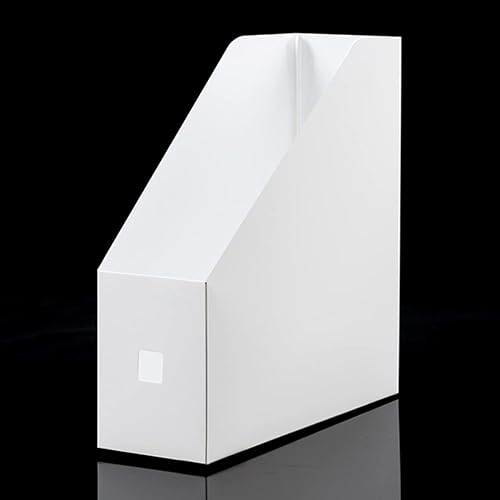 Miniatura 5 de 2 soportes de plástico blanco para revistas, organizador de archivos de escritorio para almacenamiento de oficina, estante de archivos de pie para