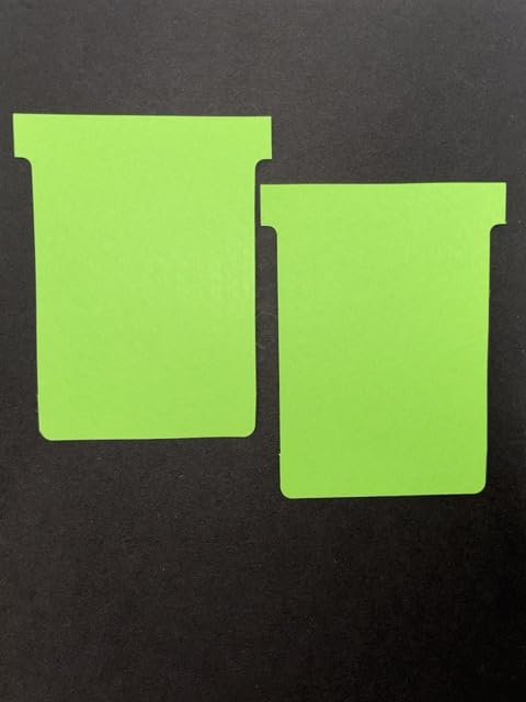 Mid Green T- Cards, Size 3, Pack of 100