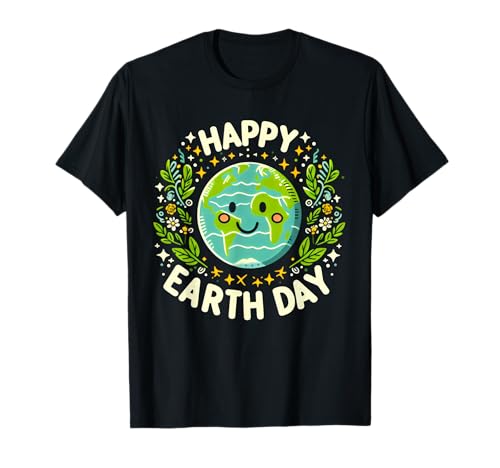 Happy Earth Day 2026 Cute Earth Day Kids Toddler Boys Girls T-Shirt