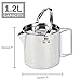 Backpacking Cook Set Stainless Steel Camping Kettle Pot with 2 Insulated Bowls and Mesh Bag