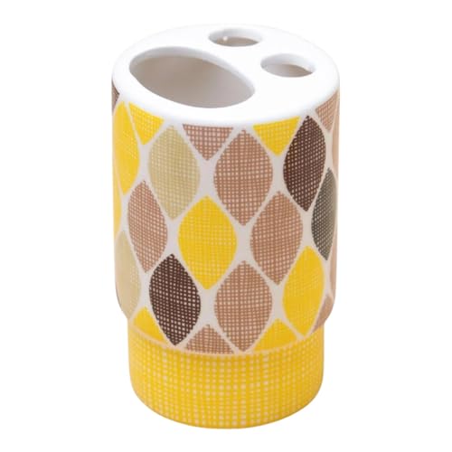 Image of Kookee Ceramic Toothbrush Holder - Stylish & Durable Bathroom Organizer (1 Piece) Multi (08221-TH)