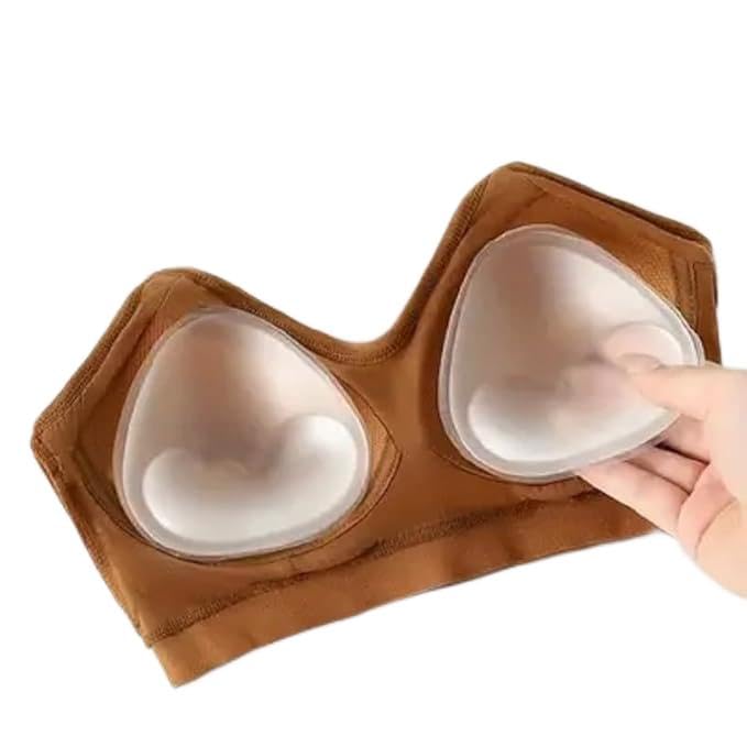Sticky Push-Up Bra Pad Inserts for Women | Reusable Silicone Adhesive Cups | Breast Enhancer Pads & Nipple Covers for Bikini, Dresses & Swimsuits Multicolour-image-40