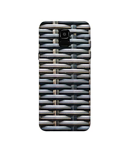 Image of Amazon Brand - Solimo Designer Wooden Blocks Checks 3D Printed Hard Back Case Mobile Cover for Samsung Galaxy J6