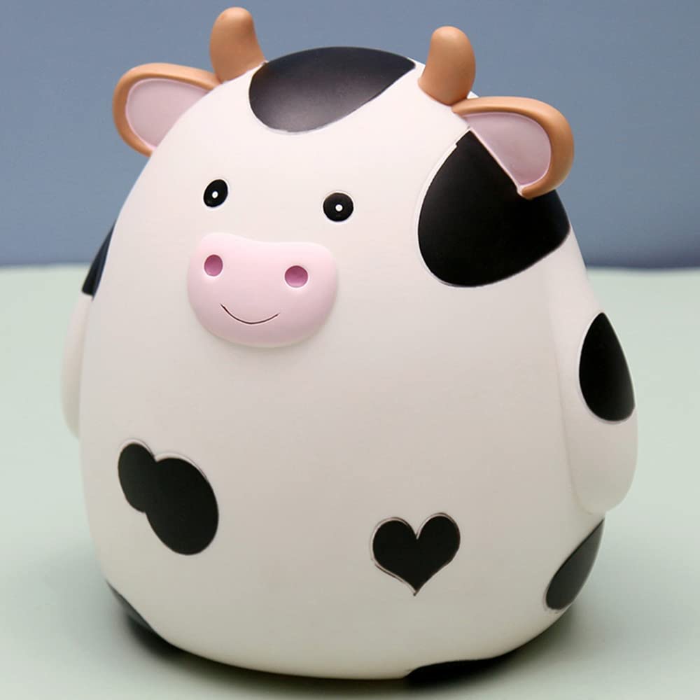 Animale Salvadanaio, Forma Maialino, Mucca, Risparmio, Monete, Bambini, Adulti, Decorazione Desktop, Camera da Letto