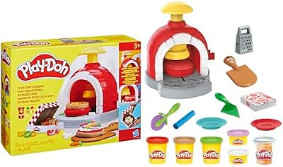 Play-Doh Kitchen Creations - Horno de Pizzas con 6 Botes de plastilina y 8 Accesorios