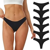 Lakpoau String Tanga Damen Baumwolle String Damen Tangas Unterwäsche Frauen Strings Set Unterhosen Sexy Slips Panty Thong Underwear Women Panties 6er-Pack BL-M-6