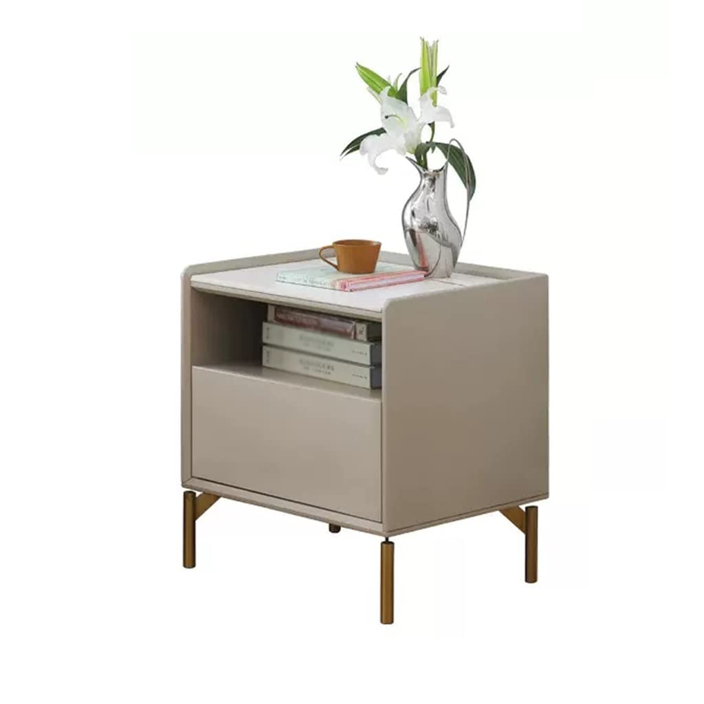 BHGFYXBS Side Tables Bedroom Nordic Style Simple Bedside Table Widening Locker Creative Bedroom Double Drawer Storage Side Cabinet Bedside Tables
