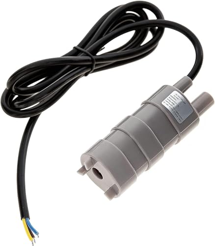 【CubeLab】小型 プラスチック 水中ポンプ 12V 揚程5m 流量600L/H 「NEW」 TEC-JT-500-12 ブラック(日本語取扱説明書付き) (グレーブラック)