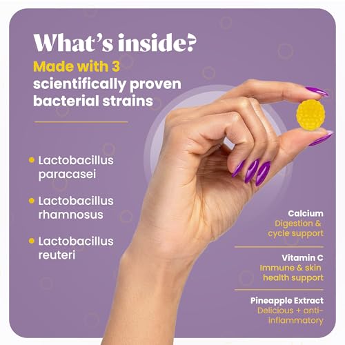 Femmzy Vaginal Probiotic Gummies for Women - BV and Odour Support, pH Balance, Intimate Flora & Gut Health – Advanced Lactobacillus Strains + Prebiotic Blend + Vitamin C for Immune — Tasty Pineapple - Image 5