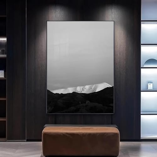 Affiches montagnes noir et blanc pour salon moderne chic