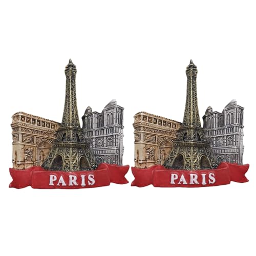 Imanes decorativos Torre Eiffel 3D París set 2 miniatura 1