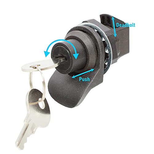 X-Haibei 2 Pack Push Button Latch Lock Keylocking Glove Box Latch Keys Alike Push-to-Close Locks for Automotive Marine Construction Tool Box Replacement - Thumbnail 2