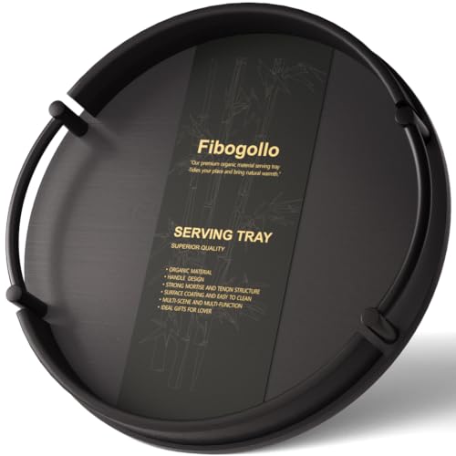 Bamboo Round Ottoman Tray