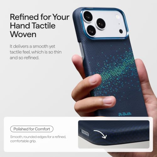 Image of pitaka for iPhone Pro Case 6.3 inch with Caseless Feeling, Nearfield Blue