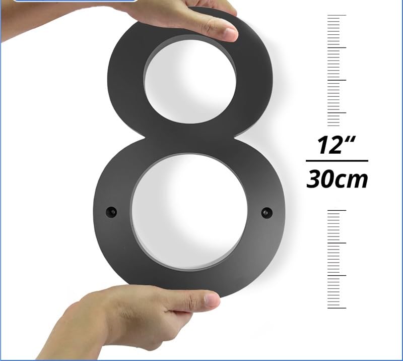 Hausnummer 20-30 cm große Außenhausnummern for den Außenbereich, Buchstaben Nr. 0-9, großes Türalphabet, Hausnummern for den Außenbereich, Adressschild, Schilder an der Tür Hausnummer(Number-5,25cm (1