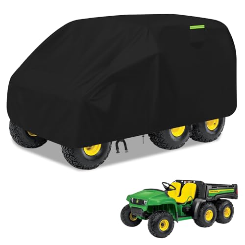 Gator Cover for John Deere LP93547 CPLP93547, 600D Heavy Duty Waterproof UTV Cover Compatible with John Deere Gator TH 6×4 / TE 4×2 ,with Reflective Strips Drawstring & Storage Bag, UV, Dust