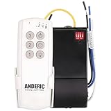 Anderic 63T-AC83T-KIT Universal Ceiling Fan Remote Control Kit | 3-Speed, Light Dimmer, Timer | Add-On Kit or Replace Existing Remote Kit | Works Most Brands | Only for AC Fans