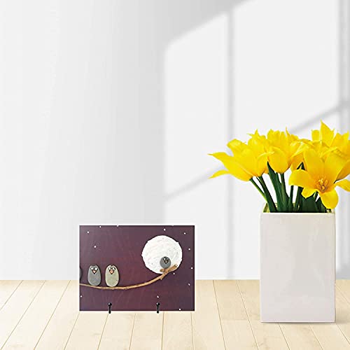 Maogear Pacote com 4 suportes para exibição de placa, suporte de placa de ferro preto, suporte de me